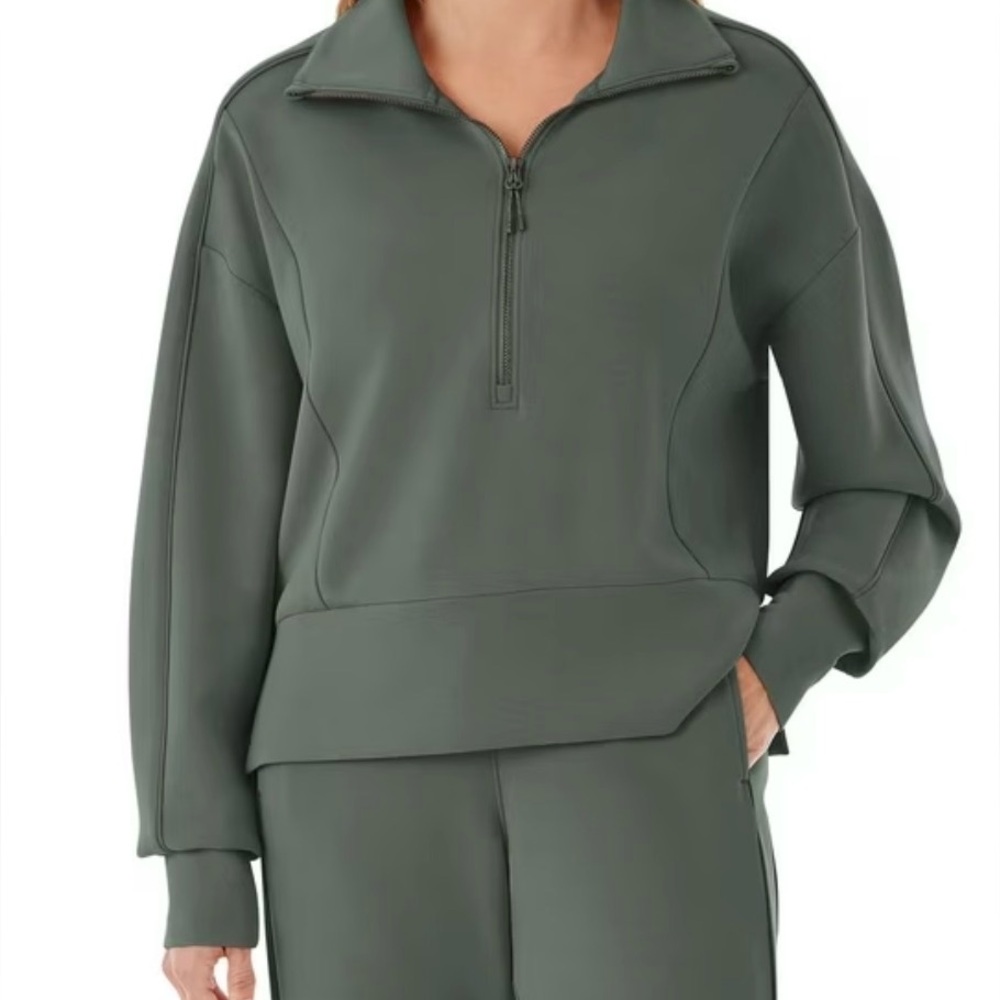 Womens Members Mark XXL Long Sleeve Half Zip Pullover With Mock Collor